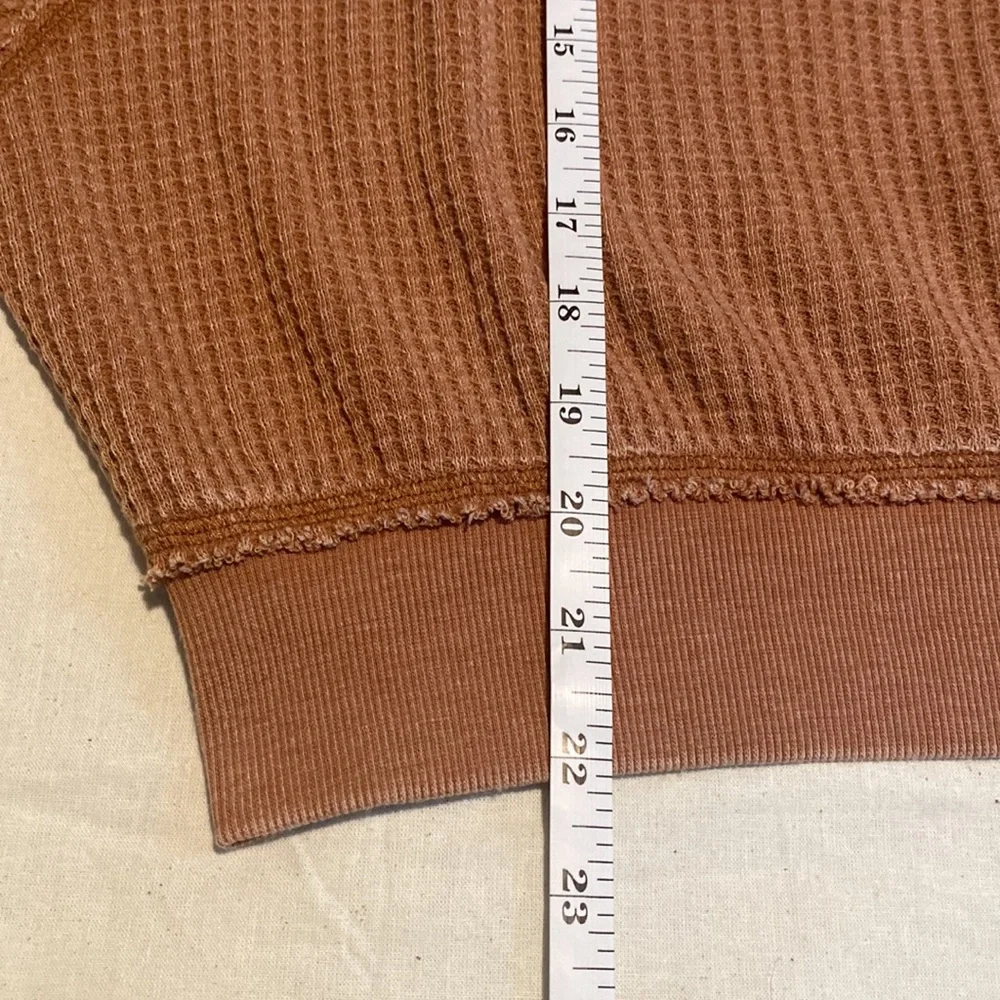 Z Supply Claire Waffle Long Sleeve - Russet - Picture 10 of 14